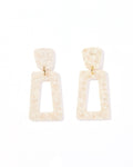 Kennedy Statement Earrings - White Shell