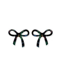 Kylie Bow Earrings - Black Iridescent