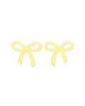 Kylie Bow Earrings - Buttercup Yellow
