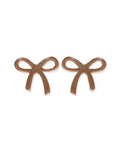 Kylie Bow Earrings - Espresso