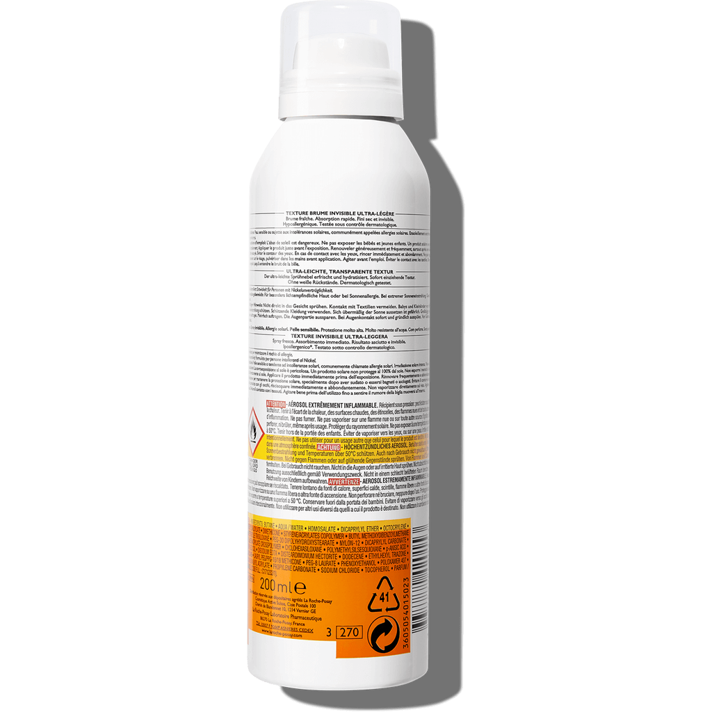 La Roche-Posay Anthelios XL Spray i Padukshëm Ultra-i Lehtë me SPF 50, 200 ml