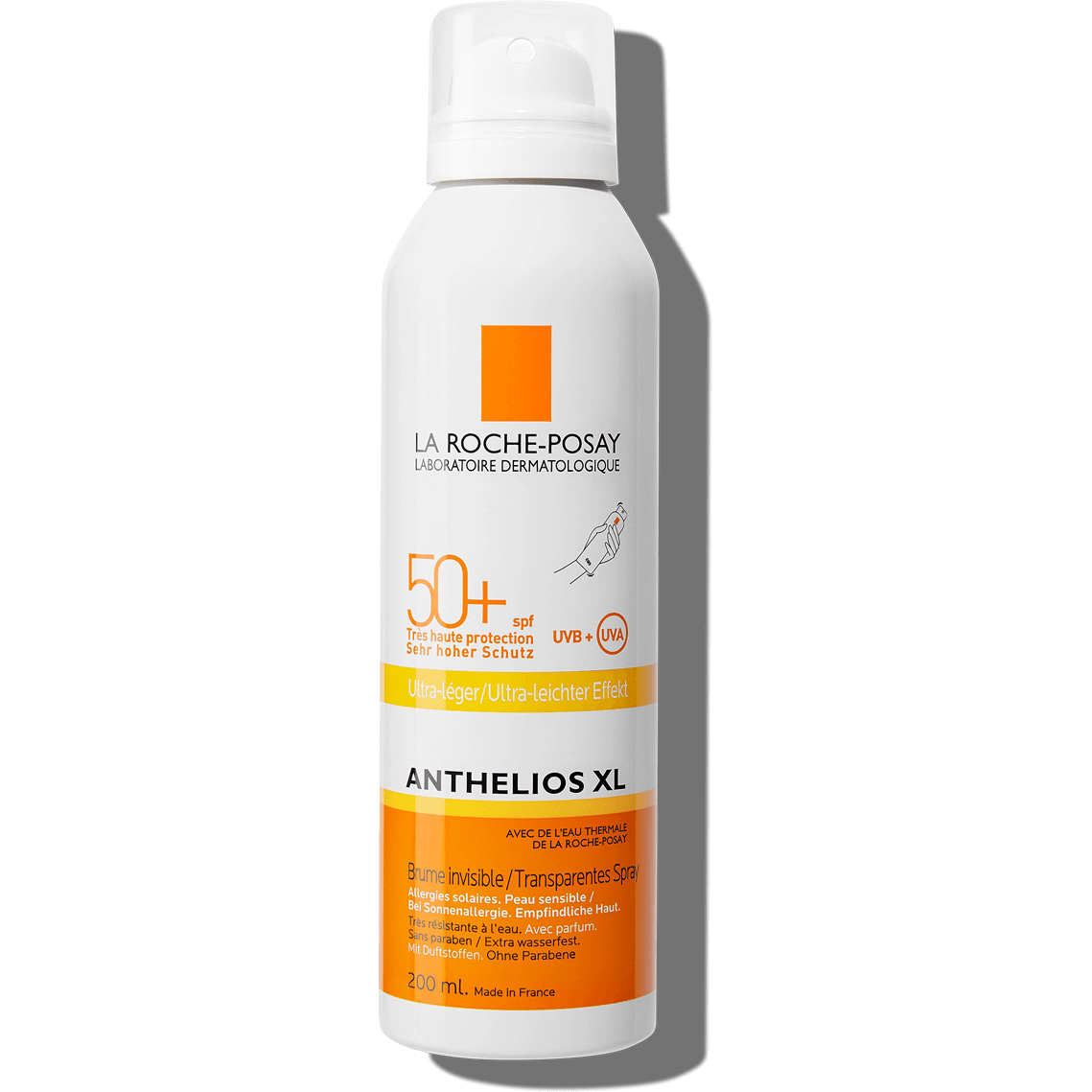 La Roche-Posay Anthelios XL Spray i Padukshëm Ultra-i Lehtë me SPF 50, 200 ml