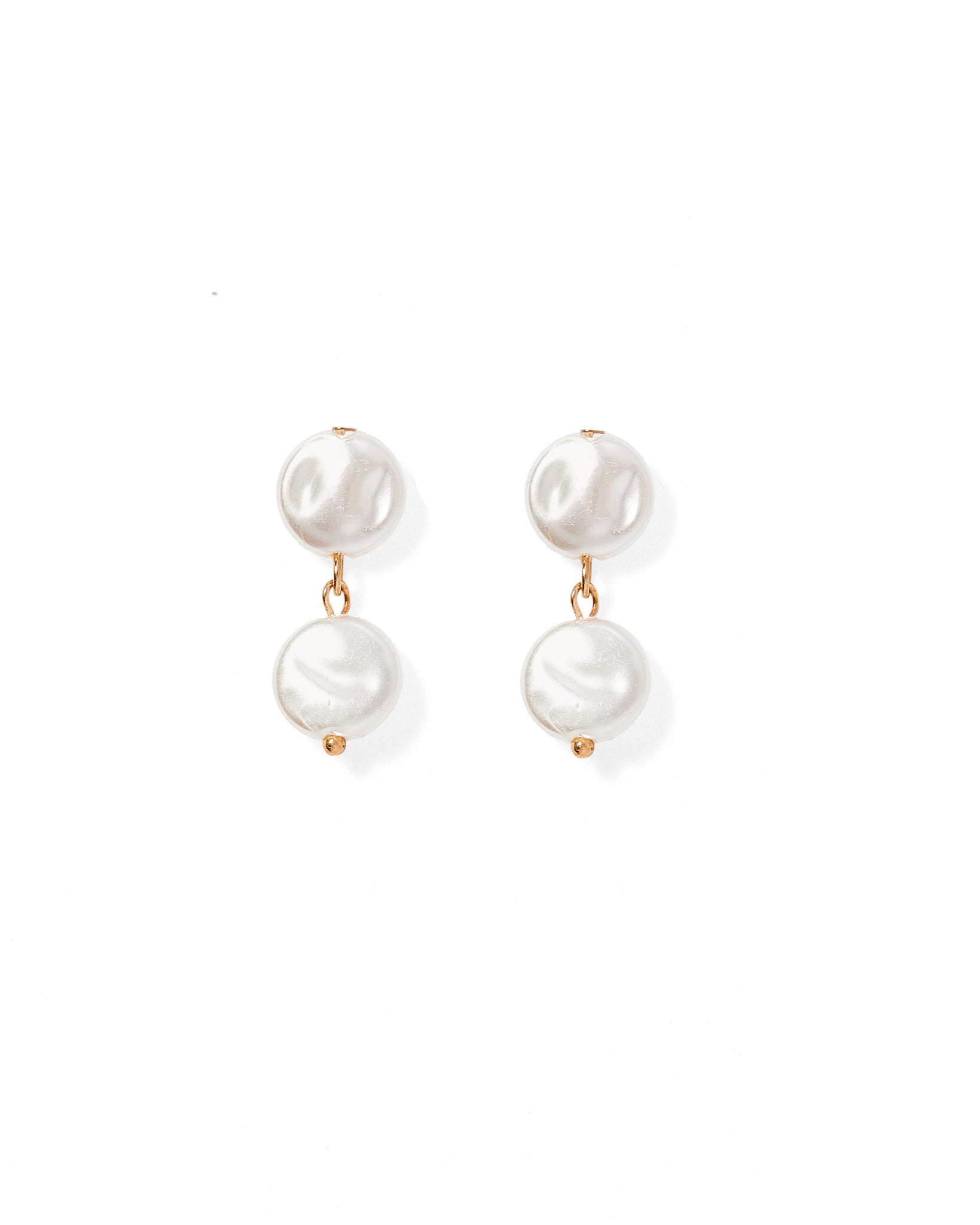 Libby Drop Statement Earrings - 2 Pearl
