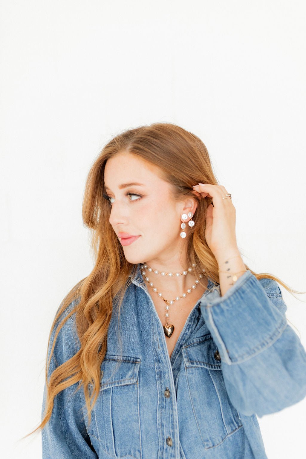 Libby Drop Statement Earrings - 2 Pearl