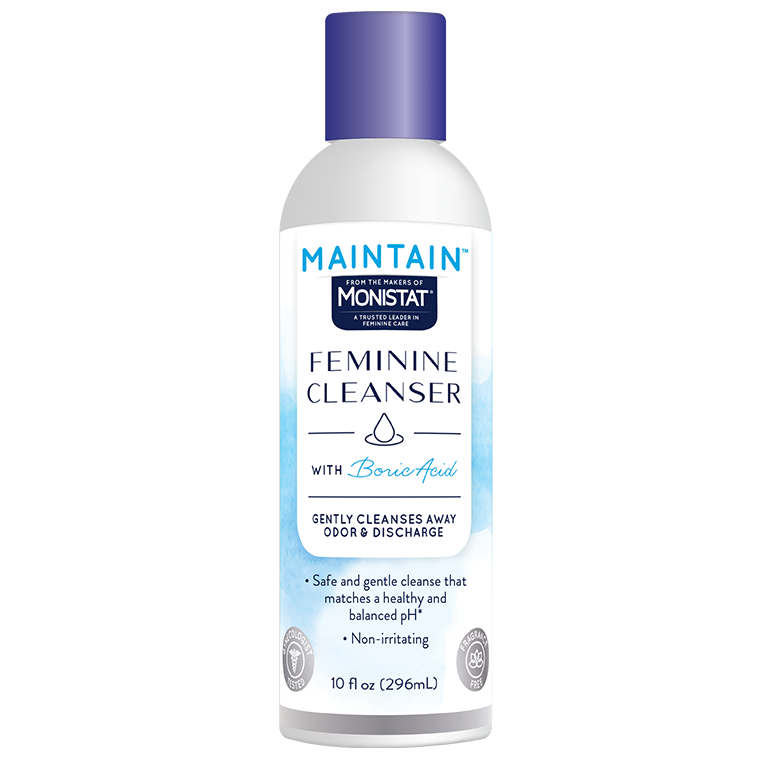 Monistat Boric Acid Intimate Skin Cleanser Wash, 10 Oz Bottle