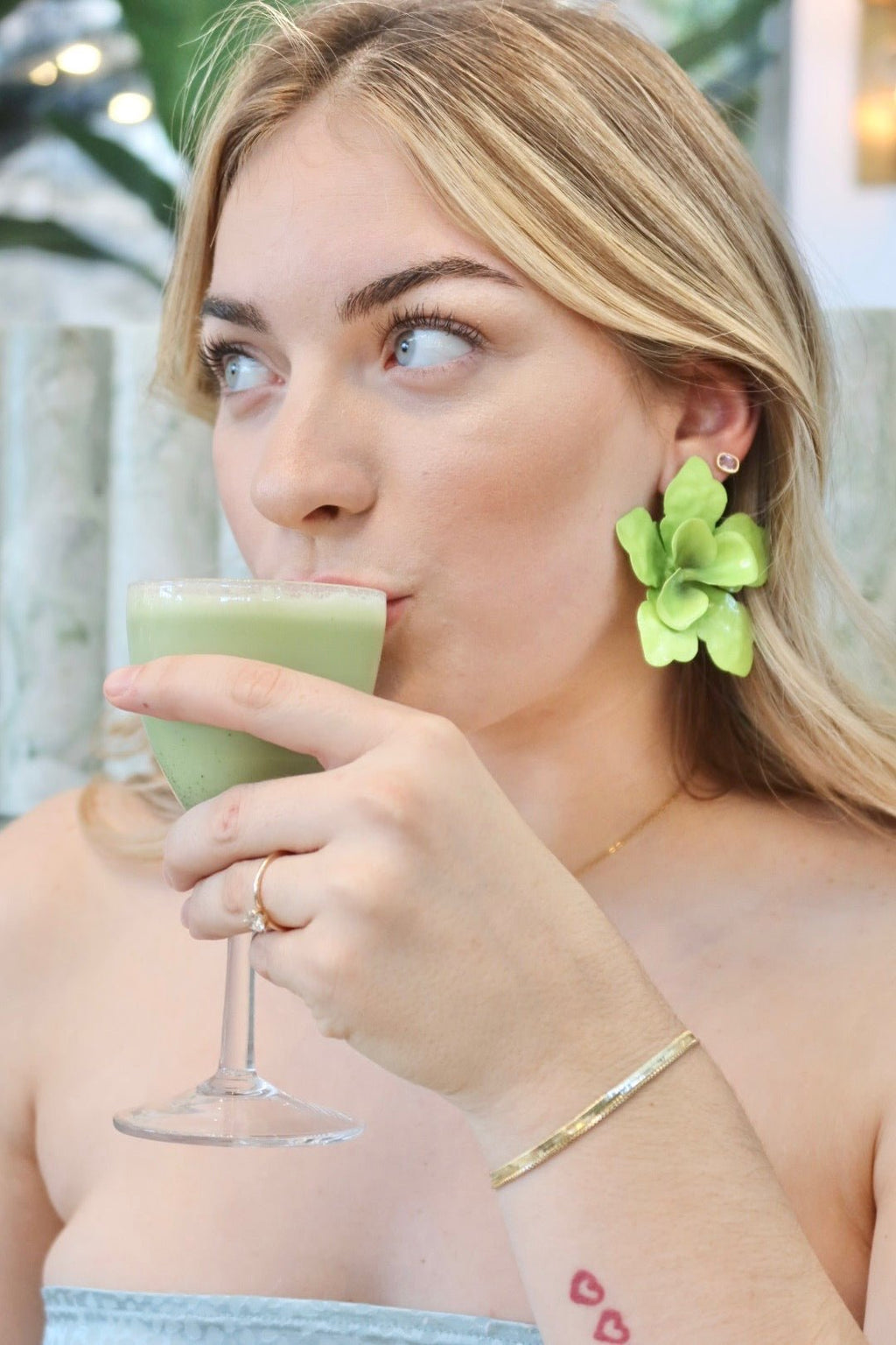 Maxine Statement Earrings - Green