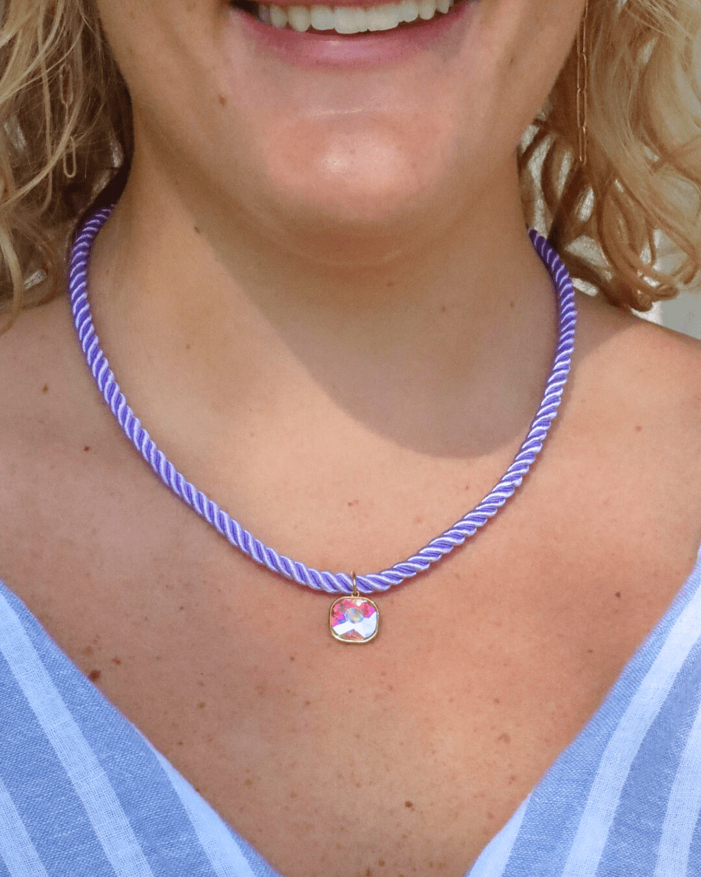 Necklace - Tailyn Rope Lavender