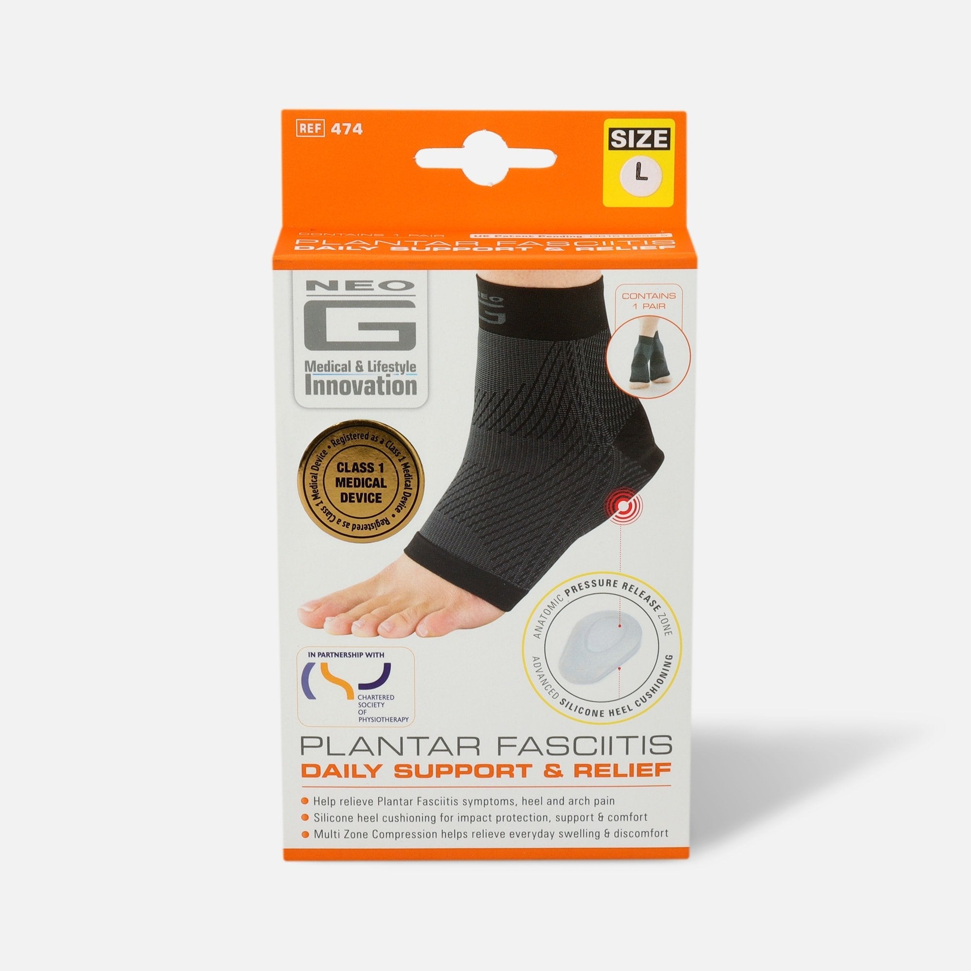 Neo G Plantarfasziitis-Stütze/Schiene - Größe L