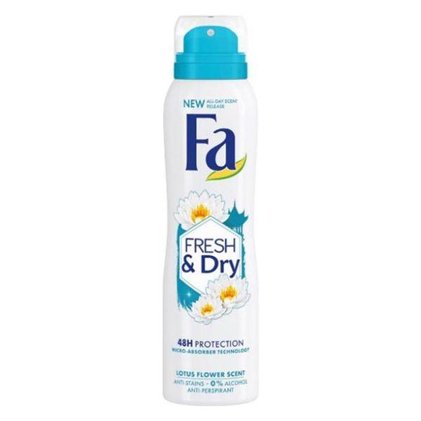 Fa Fresh & Dry Lotusblüte (0% Alkohol) Anti-Transpirant Spray Deodorant – 150 ml / 5.07 Oz