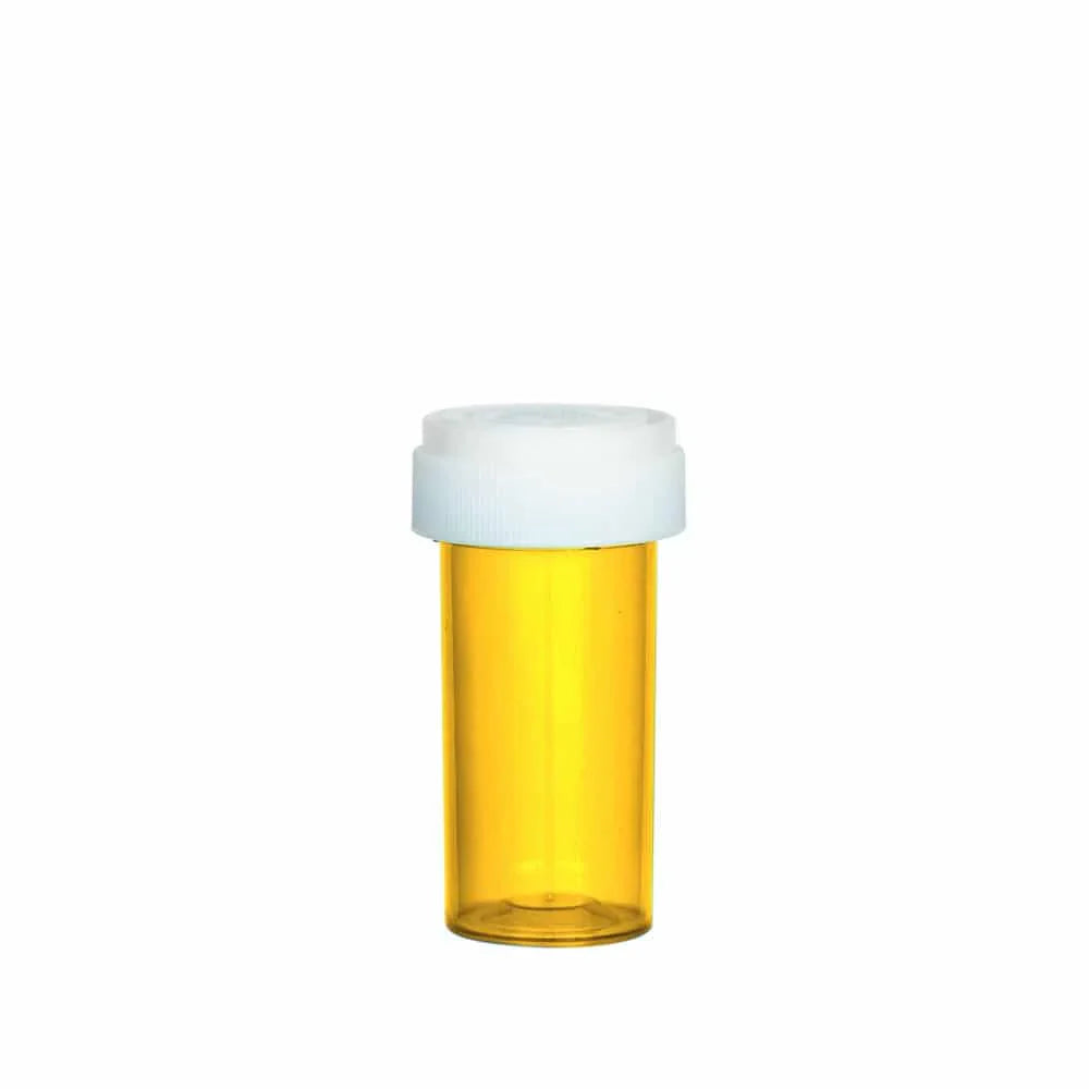 Shishkë Amber me Kapak "Flip-Cap" - 27 Dram (275 cc) me Kapak të Bashkëngjitur