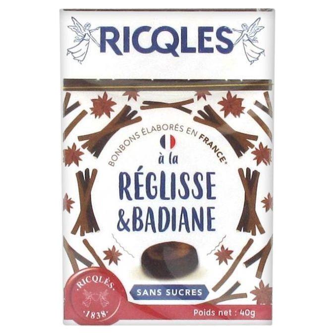 Ricqles Zuckerfreie Bonbons Lakritz und Sternanis 40g