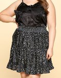 Satin Tiered Mini Skirt
