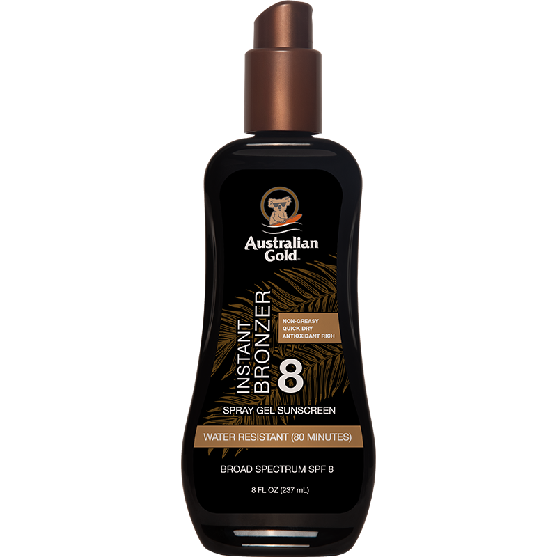 Australian Gold SPF 8 Spray Gel Bronzues 8 fl oz