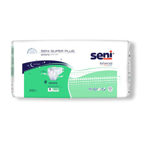 Seni Super Plus Windelhosen mit Klettverschlüssen, normale Größe, hohe Saugfähigkeit (75 Stück)