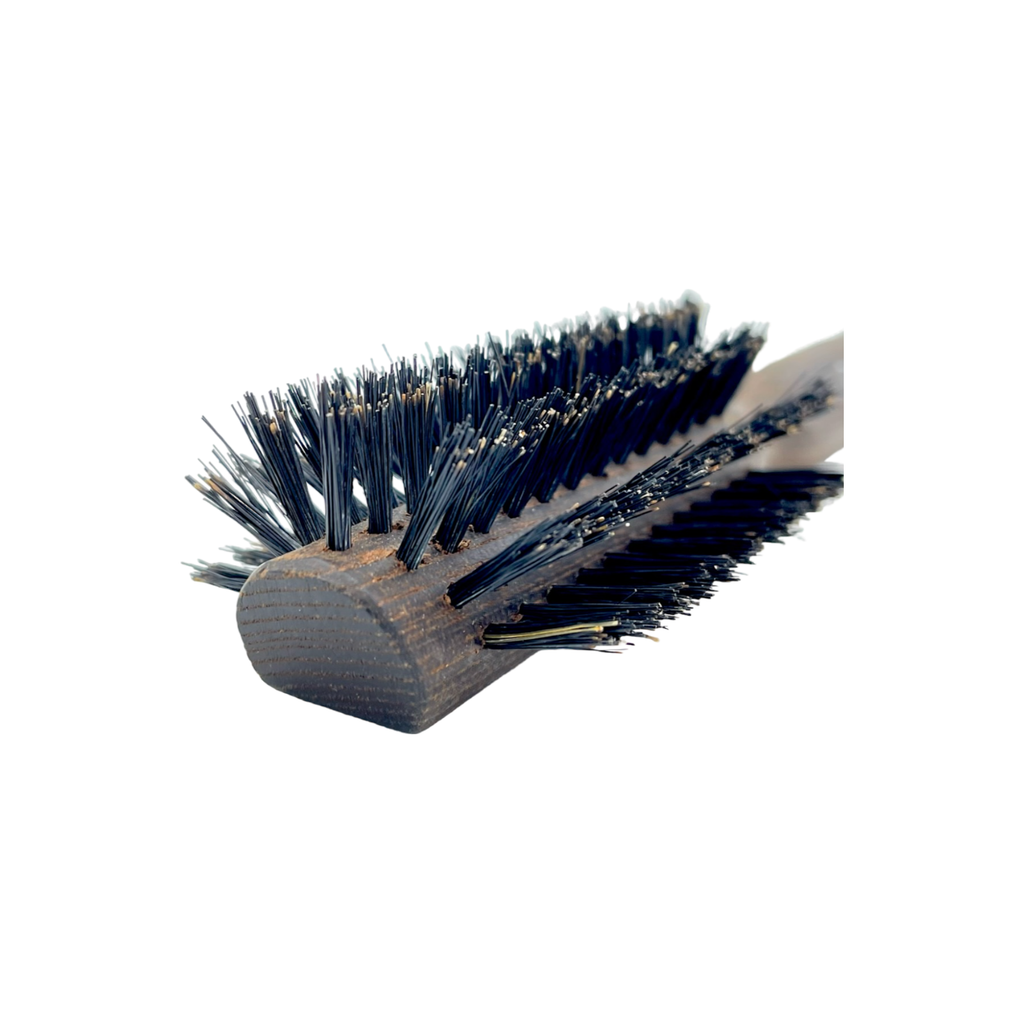 Furçë gjysmërrethore flokësh Dural Thermo me dru ash dhe qime derri - 8 rreshta