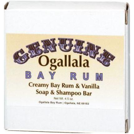 Ogallala Bay Rum & Vanille Cremeseife & Shampoo-Seifenstück 128 g